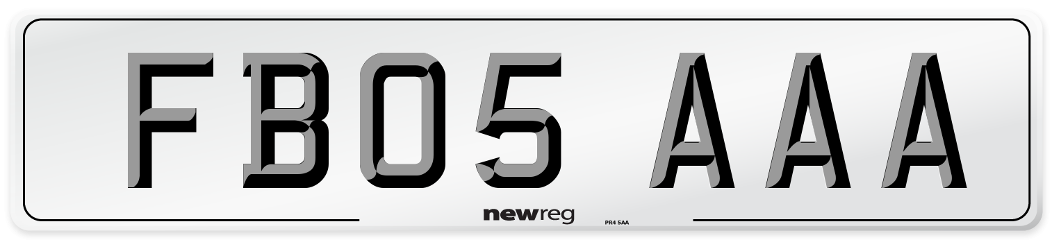 FB05 AAA Number Plate from New Reg